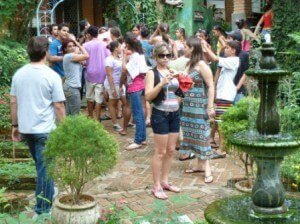 Visita estudantes de inhumas