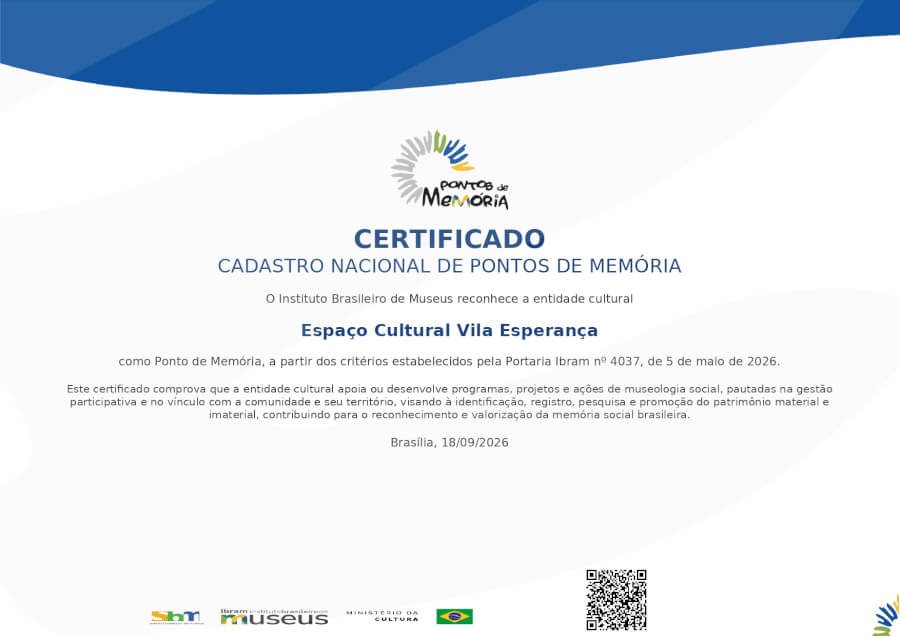 Certificado Ponto de Memória